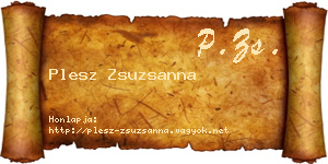 Plesz Zsuzsanna névjegykártya