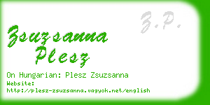 zsuzsanna plesz business card